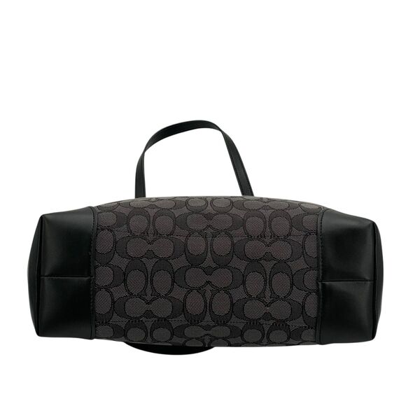 Coach Zip Top Tote in Signature Jacquard Black Smoke F29958 - Picture 6 of 16